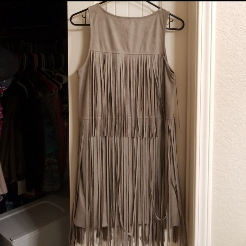 Suede Fringe Dress
